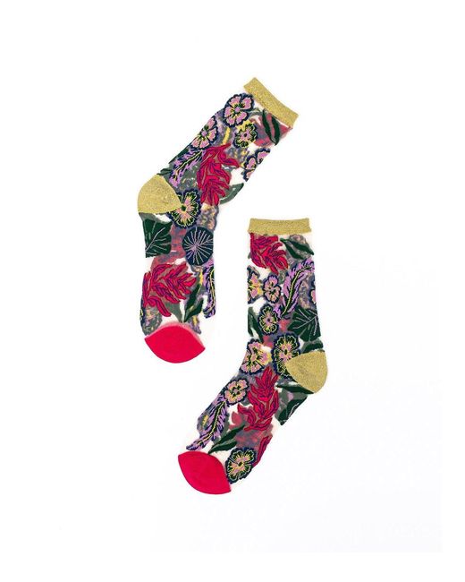 Sock Candy White Festive Sheer Sock
