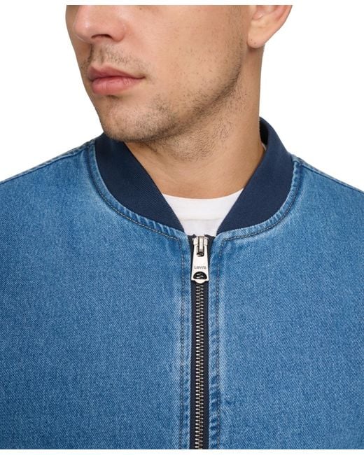 Levi's Blue Flight Full-zip Bomber Jacket for men