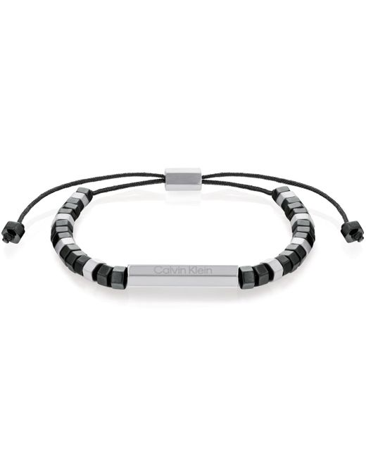 Calvin Klein Black Stainless Steel Hematite Bracelet for men