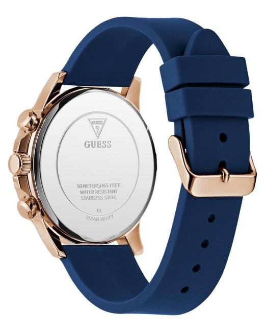 Guess Blue Multifunction Silicone Watch