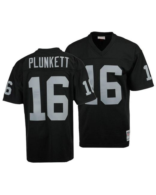 Mitchell & Ness Black Jim Plunkett Los Angeles Raiders Replica Throwback Jersey for men