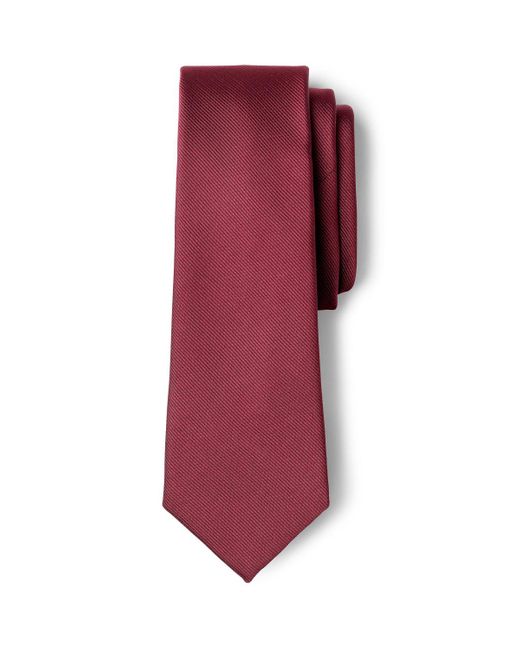 Lands' End Red School Uniform Solid To Be Tied Tie for men