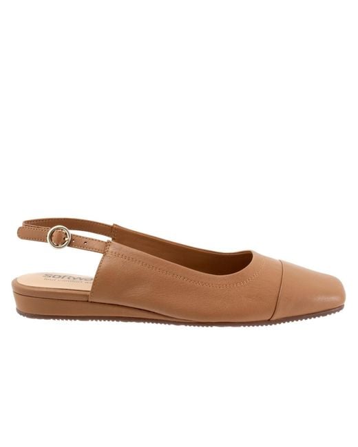 Softwalk® Brown Vittoria Flat