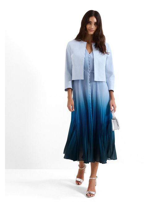 Phase Eight Blue Elizabeth Cropped Jacket