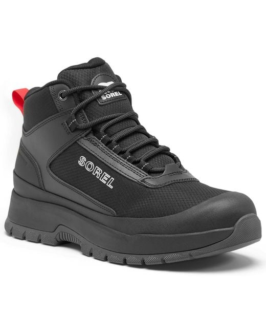 Sorel Black Outing Round Toe Mid Top Shoes for men