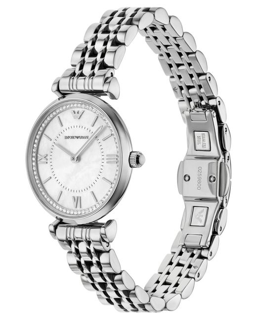 Emporio Armani Metallic Stainless Steel Bracelet Watch 32mm