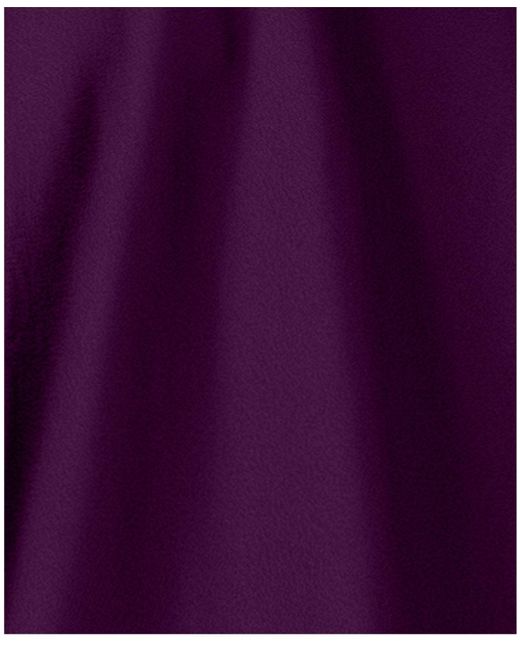Betsy & Adam Purple Solid-color Knot-front Long Halter Dress