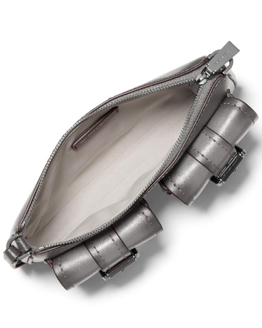 Michael Kors Gray Zoe Small Convertible Pouchette Bag