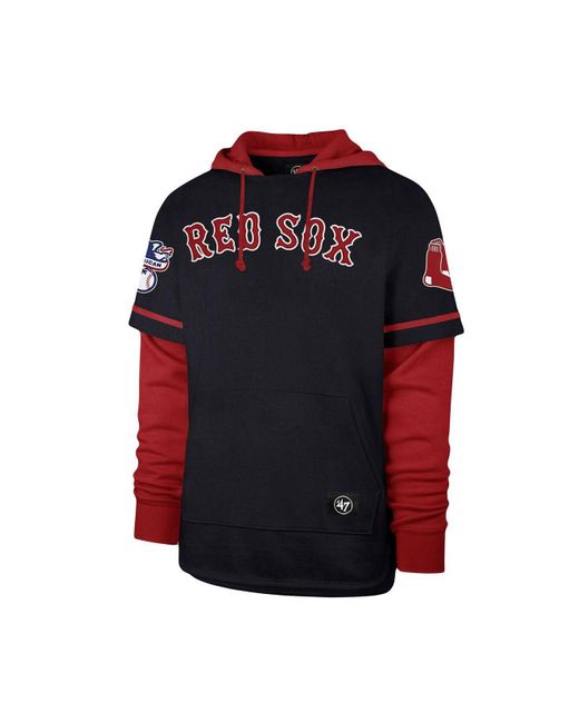 Boston Red Sox '47 Trifecta Shortstop Pullover Hoodie - Cream