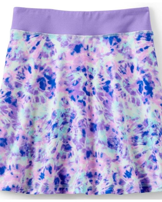 Lands' End Blue Girls Split Hem Active Skort