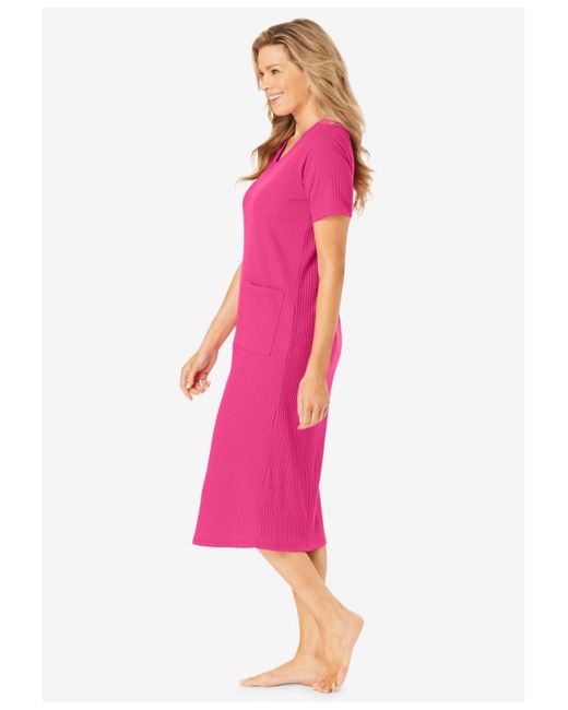 Only Neccessities Pink Plus Size Only Necessities Ribbed Sleepshirt
