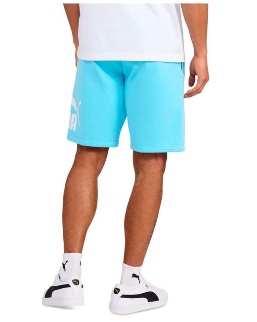 PUMA Blue Logo Drawstring Shorts for men