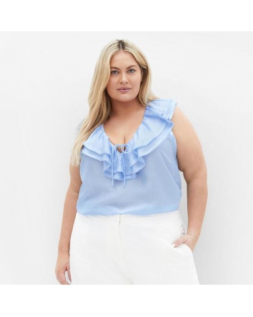City Chic Blue Plus Size Athena Top