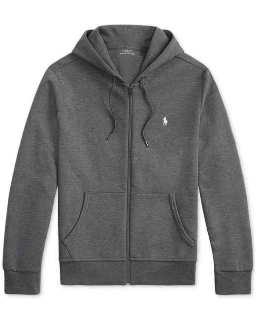 Polo Ralph Lauren Gray Double-knit Full-zip Hoodie for men