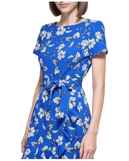 Calvin klein best sale blue floral dress