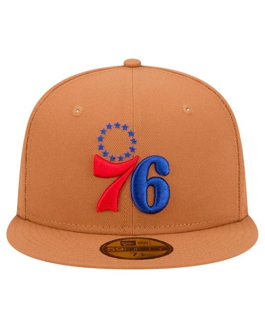 KTZ Orange Philadelphia 76ers Color Pack 59fifty Fitted Hat for men