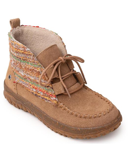 Minnetonka Brown Tealey Lace-up Suede Ankle Boots
