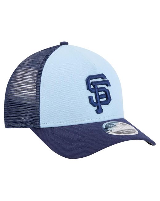 KTZ Light Blue/navy San Francisco Giants 2-tone Color Pack 9forty M-crown A-frame Adjustable Hat for men