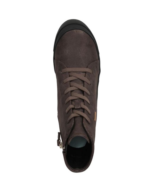 Dr. Scholls Brown Time Off Up Lace Up Platfform Boots