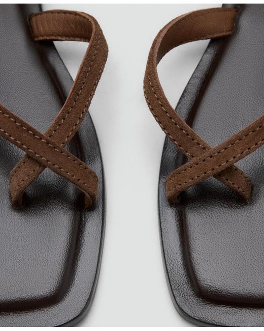 Mango White Crossed Straps Leather Als
