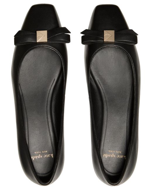 Kate Spade Black Deco Bow Flats
