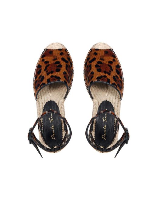 Paula Torres Brown Savana Espadrille Flat Sandals
