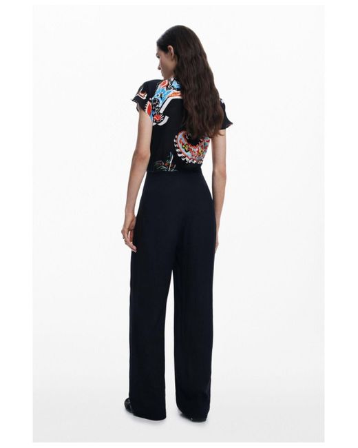 Desigual Blue Jumpsuit Designed By Mr. Christian Lacroix