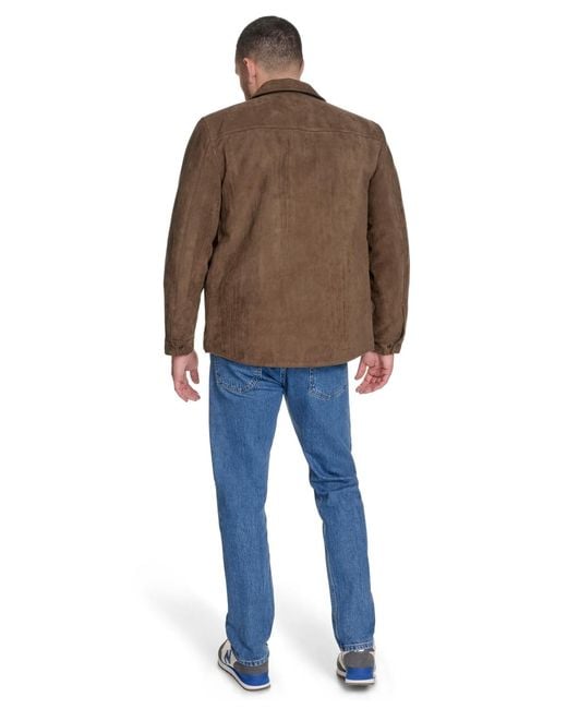 Dockers Brown Microsuede Shirt Jacket for men