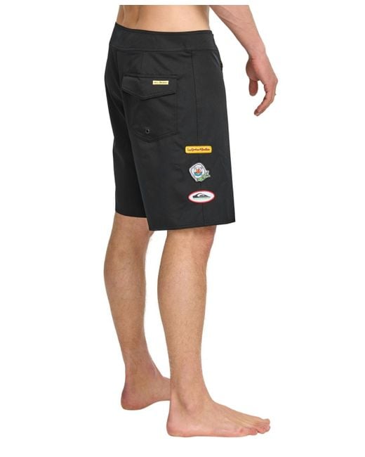 Quiksilver Black Pacifico Straight Leg 18.5 Boardshorts for men