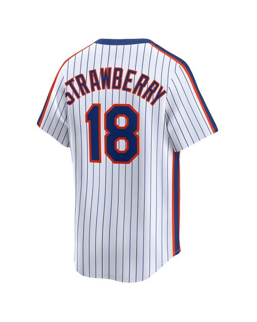 Nike Blue Darryl Strawberry New York Mets Throwback Cooperstown Collection Limited Jersey for men