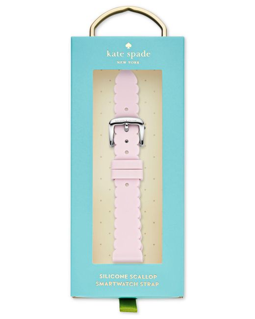 Kate Spade Scallop Pink Silicone Smartwatch Strap Lyst