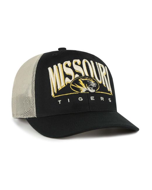 '47 Black Missouri Tigers Arid Adjustable Trucker Hat for men