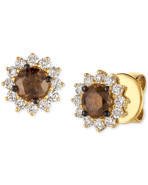 Le Vian Metallic Chocolatier Chocolate Diamond & Vanilla Diamond Stud Earrings (3/4 Ct. T.w.