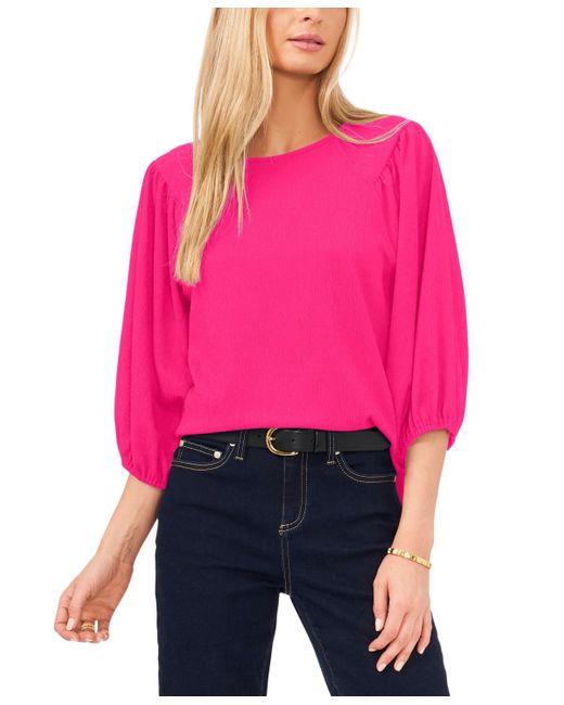 Vince Camuto Pink Puff 3/4-sleeve Knit Top