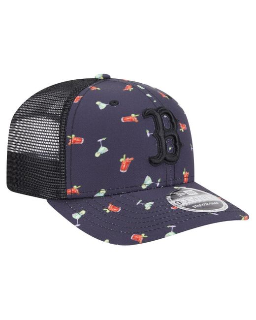 KTZ Blue Boston Red Sox Adventure Drinks Pattern 9seventy Stretch-snap Hat for men