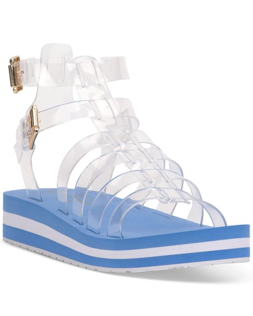 Jessica Simpson Blue Bimala Strappy Platform Gladiator Sandals