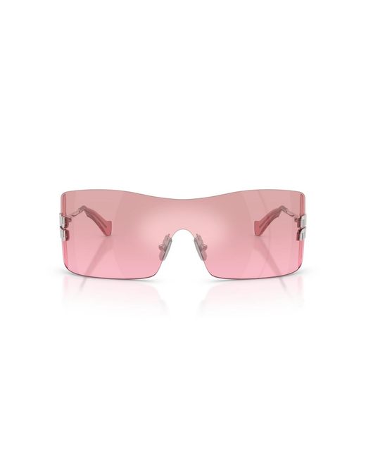 Miu Miu Pink Rectangle Sunglasses