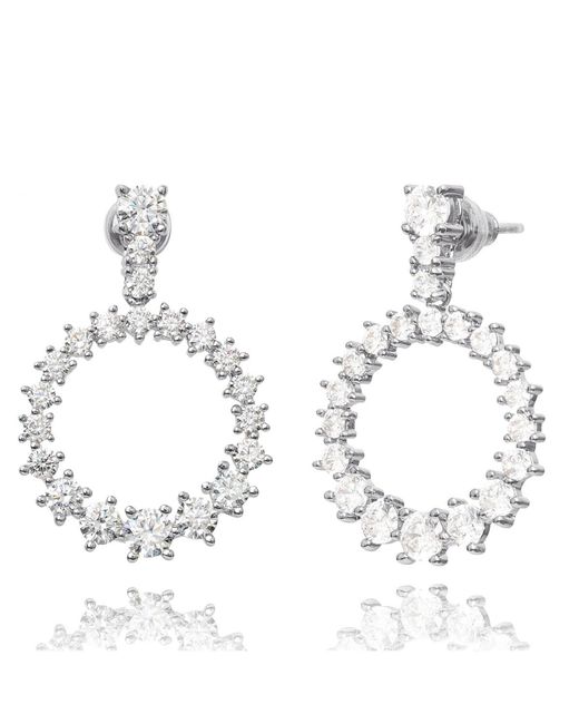 BCBGeneration Metallic Crystal Wreath Hoop Earrings