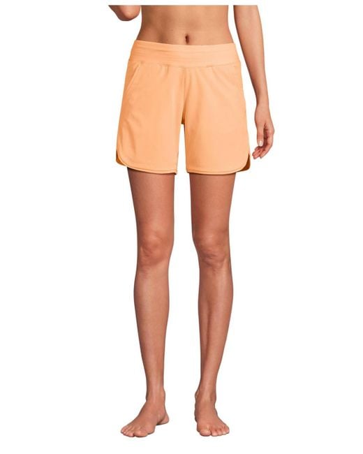 Lands' End Orange 5" Board Shorts