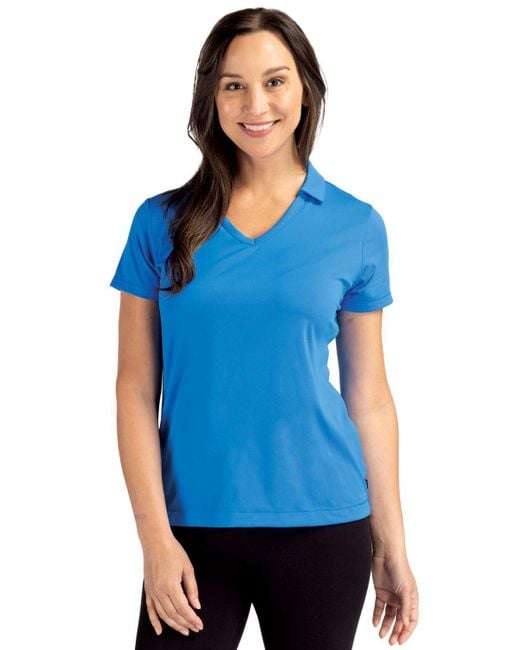 Cutter & Buck Purple Daybreak Eco Recycled V-neck Polo Shirt