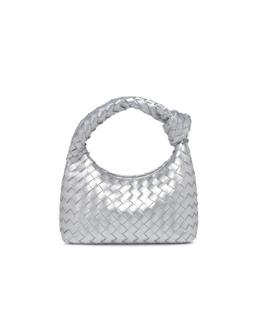 Urban Expressions White Carmina Woven Knot Small Clutch