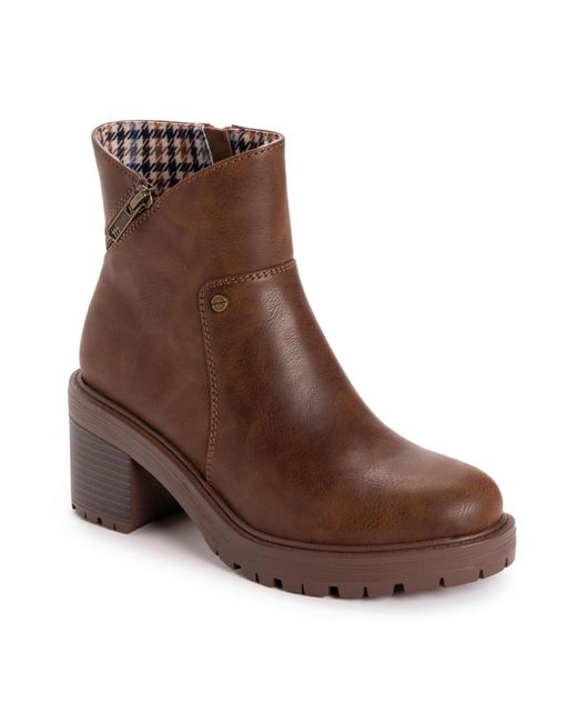 Muk Luks Women's Brown Lucy Lucia Boot