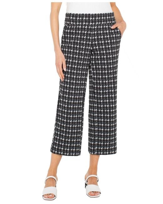 Liverpool Los Angeles Black Mabel Pull-on Cropped Stovepipe Pants
