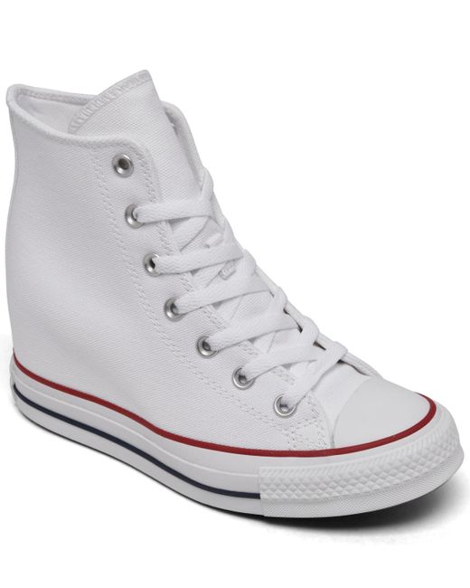 Converse Chuck Taylor All Star Wedge Platform Casual Sneakers From Finish Line in White Lyst