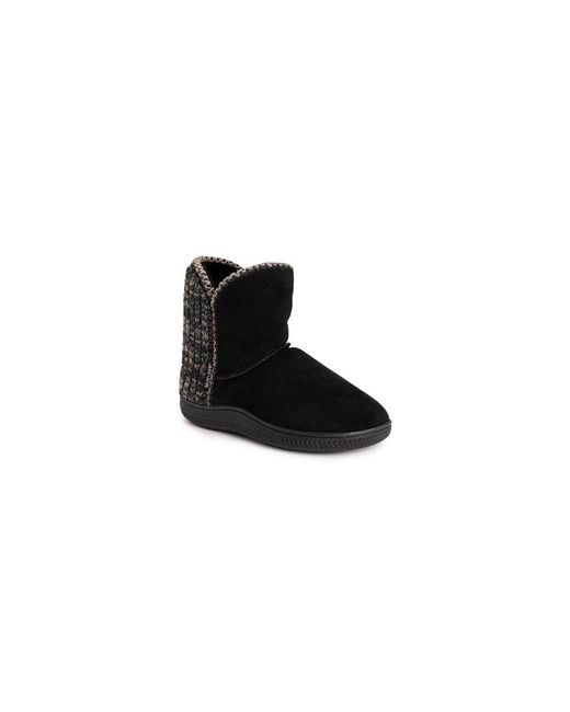 Muk Luks Women's Black Cheyenne Reese Slipper