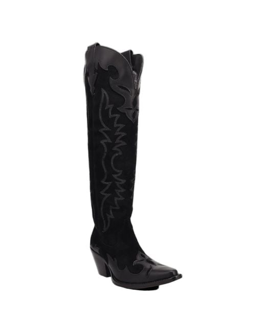 Dingo Black Drama Queen Suede Boot