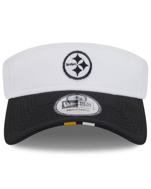 KTZ Multicolor White/black Pittsburgh Steelers 2025 Nfl Training Camp Adjustable Visor Hat for men