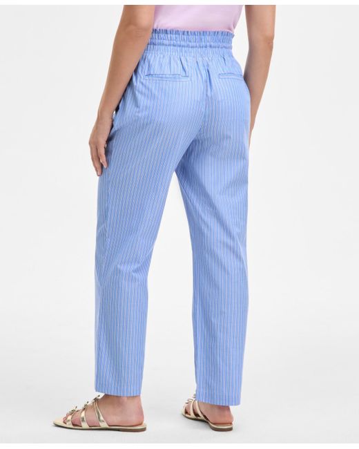 On 34th Blue Classic Stripe Pull-on Pants