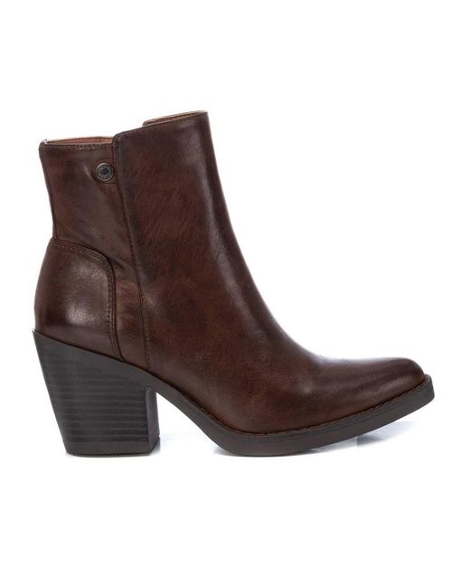 Xti Brown Ankle Booties Refresh Collection By