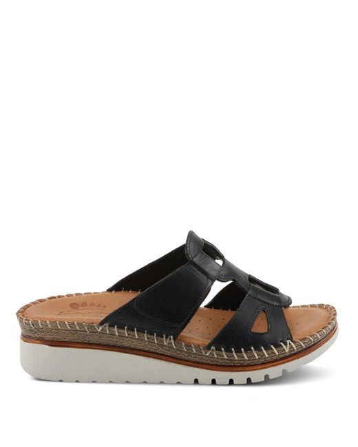 Spring Step Brown Montera Leather Slide